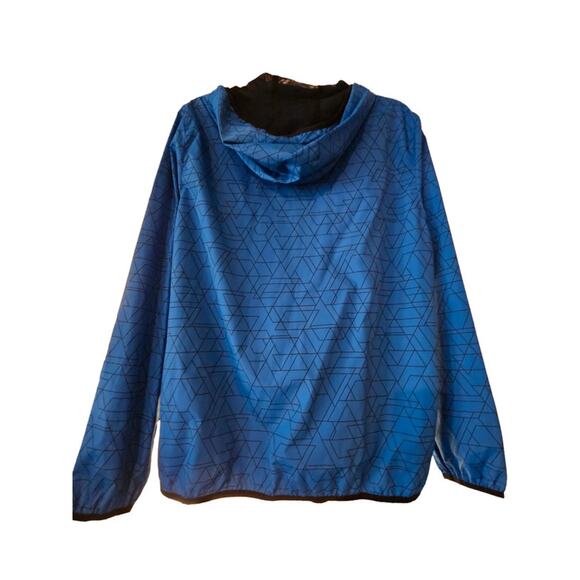 Xersion Blue and Black Windbreaker Raincoat Jacket Large - Picture 7 of 8